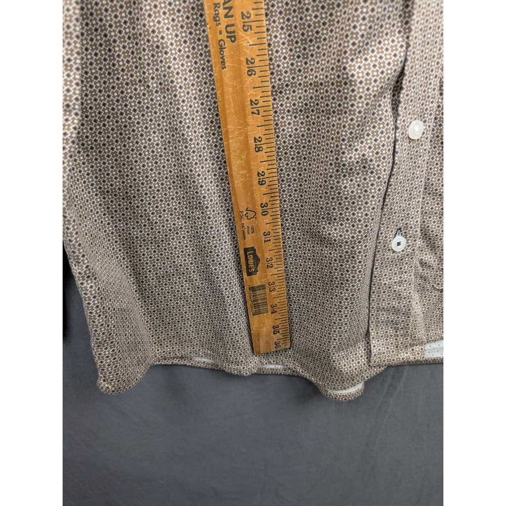 Cinch WRX Mens Flame Resistant Work Shirt Tan Geometric Pattern XXL - Picture 6 of 8